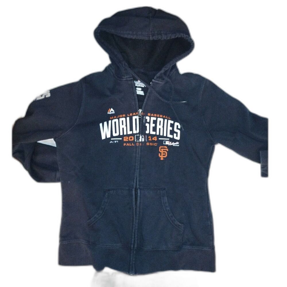 2014 World Series Baseball Zip Up Hoodie Sweatshirt Size Medium Vintage Sports